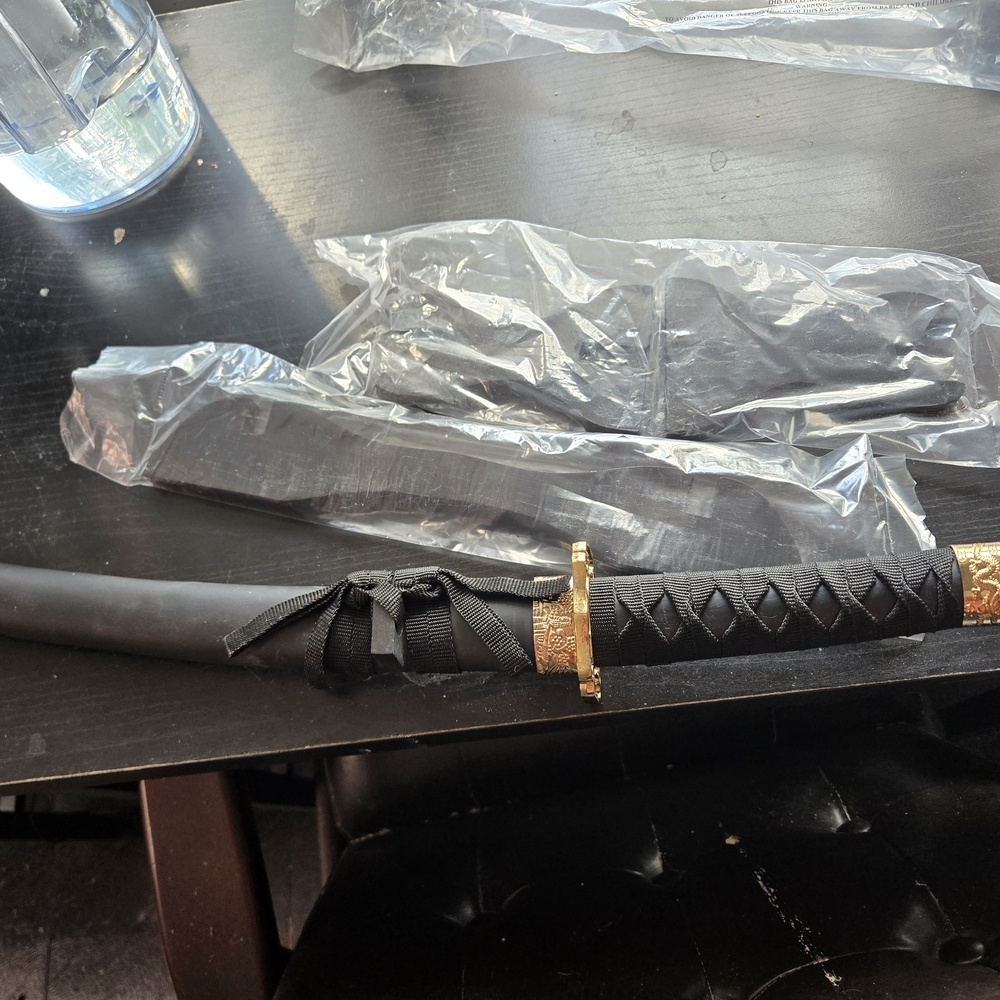 Black and Gold Decorative Sword